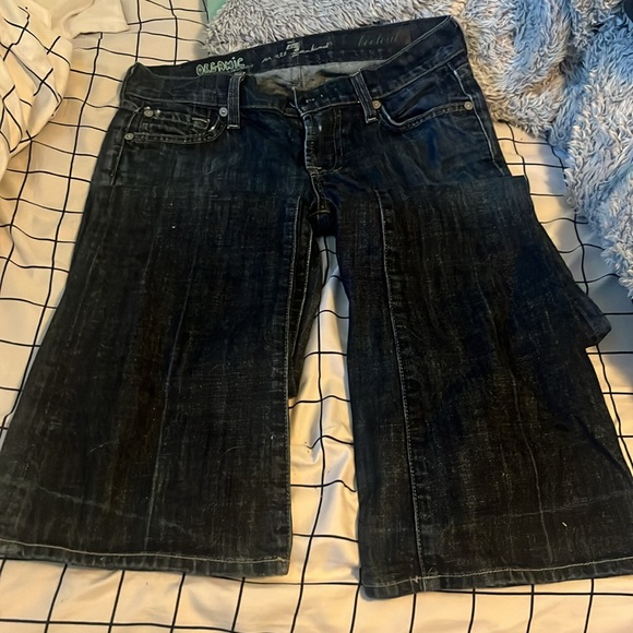 7 for all man kind organic bootcut jeans. 25 x 32 like new condition minor wear - Picture 2 of 8